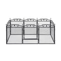 i.Pet Pet Dog Playpen Heavy-Duty Enclosure Multi-Configuration Indoor Outdoor Black