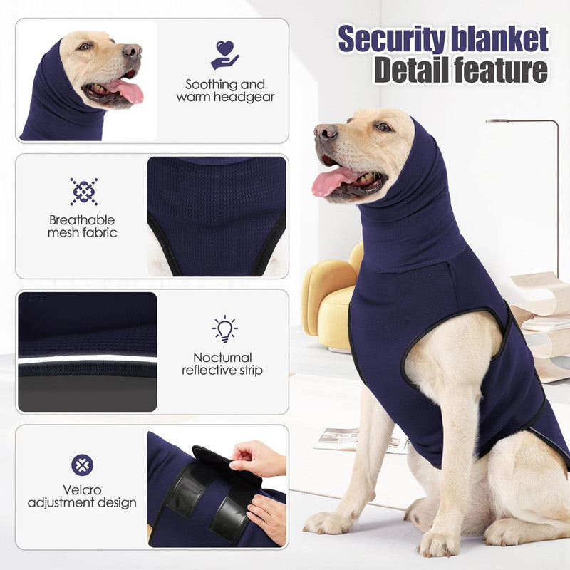 Pet Products Dog Anxiety Vest and Coat, Vet Visits and Separation - Keep Pet Calm, Dog Jacket for Thunder, Fireworks, Anti Anxiety Vest for Dogs and Cat Body and Ear, Green, M
