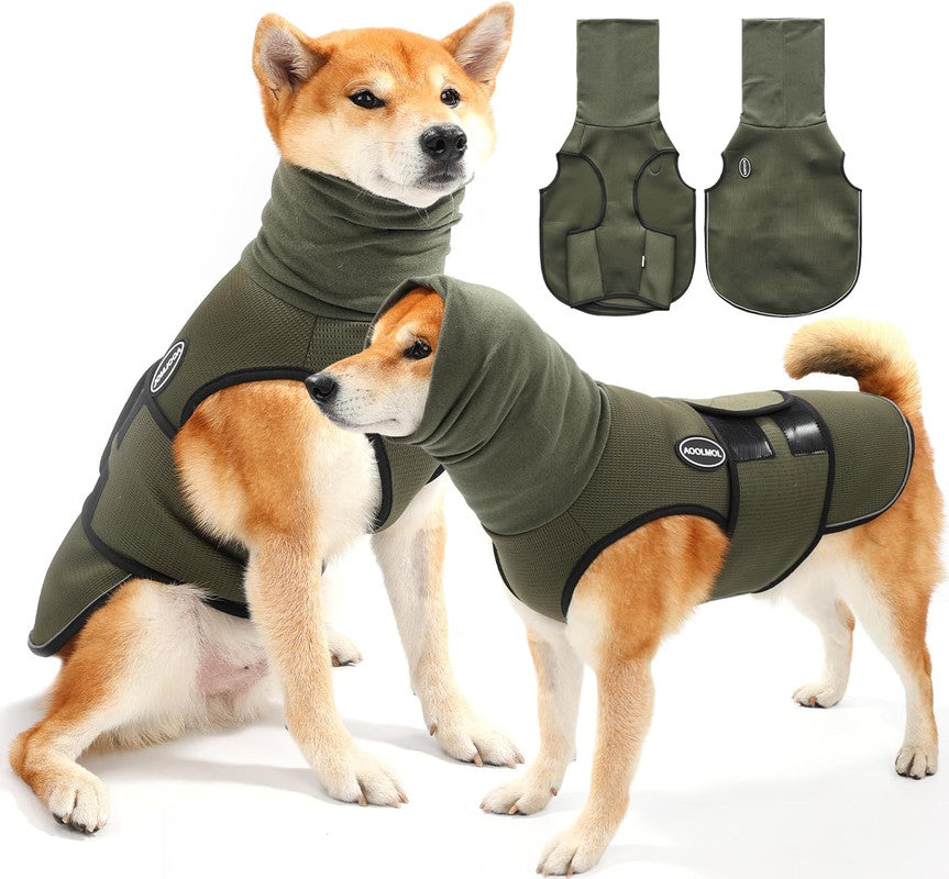Pet Products Dog Anxiety Vest and Coat, Vet Visits and Separation - Keep Pet Calm, Dog Jacket for Thunder, Fireworks, Anti Anxiety Vest for Dogs and Cat Body and Ear, Green , XS.