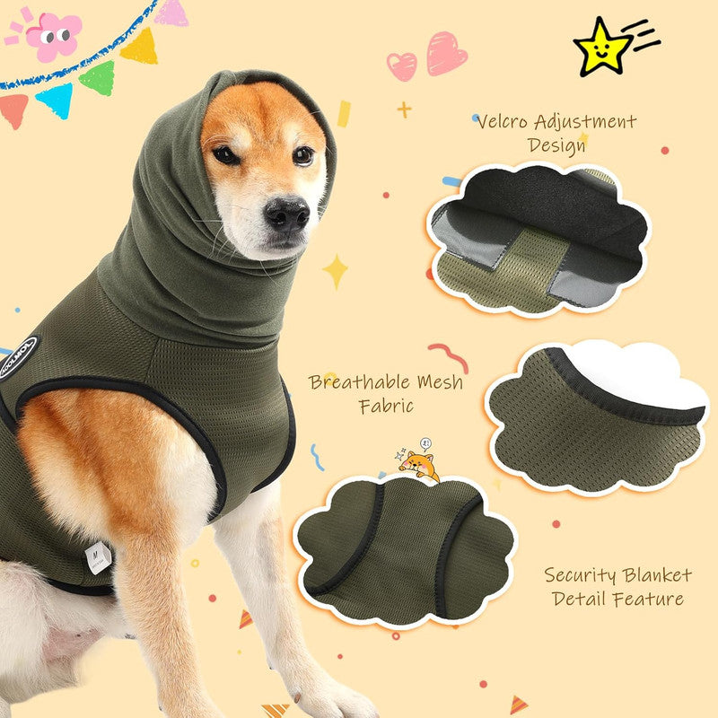Pet Products Dog Anxiety Vest and Coat, Vet Visits and Separation - Keep Pet Calm, Dog Jacket for Thunder, Fireworks, Anti Anxiety Vest for Dogs and Cat Body and Ear, Dark Blue, XXL