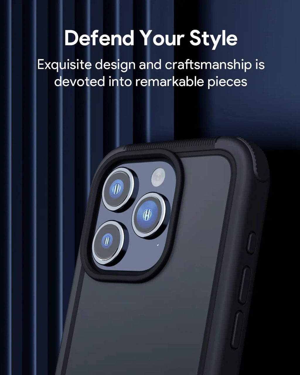 Aukey Urban Guard Elite Magnetic Hard-Shell iPhone 15 Pro Phone Case - Dark Gray (UG10C)