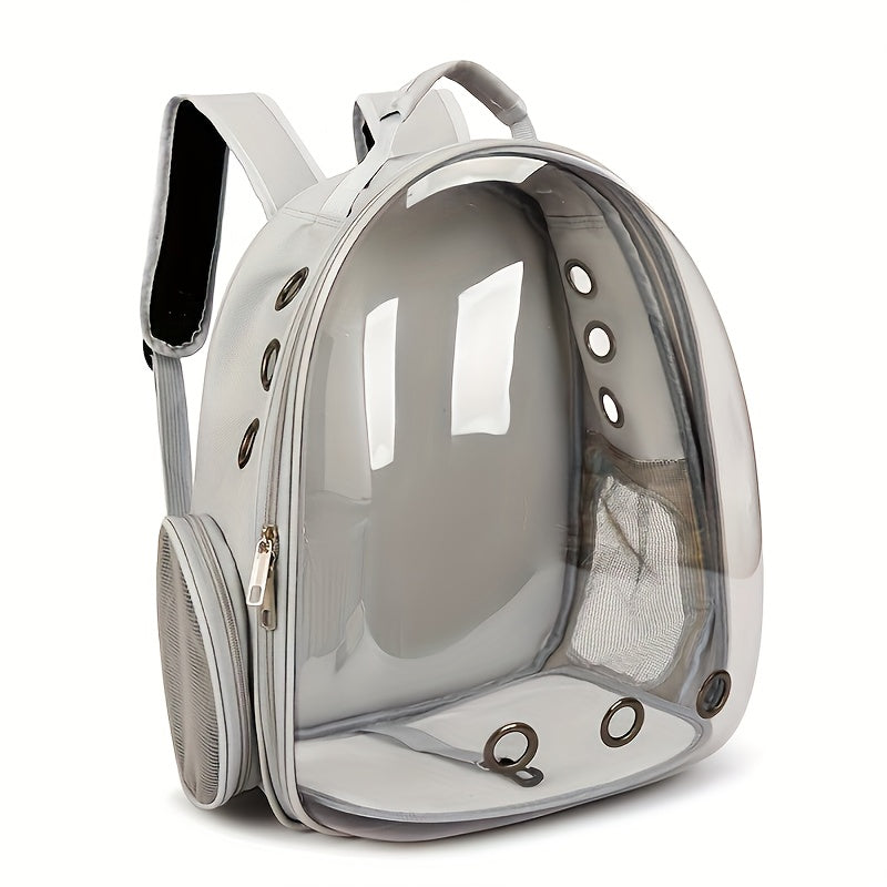 BLACK Replacement Transparent Pet Backpack with Zipper Closure - Heavy-Duty Structure, Ventilated and Padded Lining - Portable Travel Carrier for Cats, Small Dogs, Airplanes, Trains, Cars - Safe and Comfortable Carrier Backpack for Busy Pet Owners - Ideal