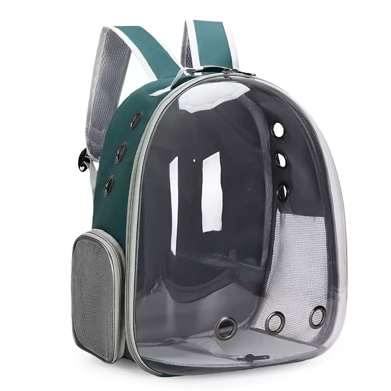 BLACK Replacement Transparent Pet Backpack with Zipper Closure - Heavy-Duty Structure, Ventilated and Padded Lining - Portable Travel Carrier for Cats, Small Dogs, Airplanes, Trains, Cars - Safe and Comfortable Carrier Backpack for Busy Pet Owners - Ideal