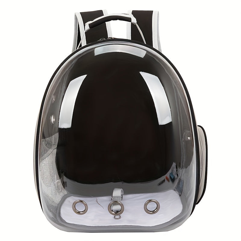 (BLUE)Replacement Transparent Pet Backpack with Zipper Closure - Heavy-Duty Structure, Ventilated and Padded Lining - Portable Travel Carrier for Cats, Small Dogs, Airplanes, Trains, Cars - Safe and Comfortable Carrier Backpack for Busy Pet Owners - Ideal