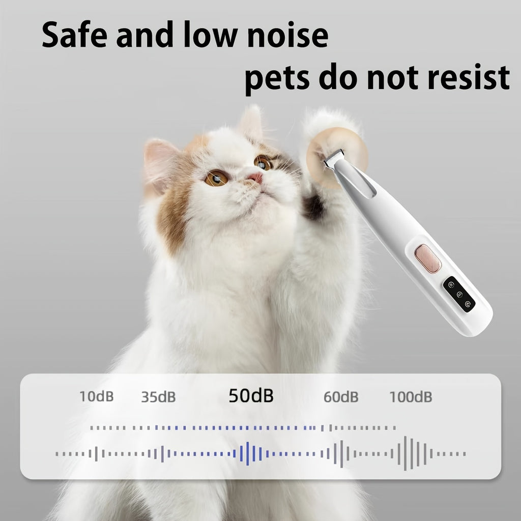 Low-Noise Pet Clipper for Dogs & Cats: Quiet Design to Reduce Stress, Rounded Blades for Gentle Grooming, 90-Minute Runtime