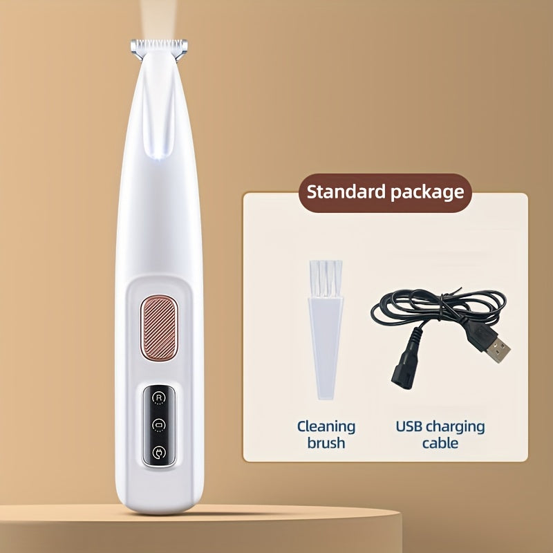 Low-Noise Pet Clipper for Dogs & Cats: Quiet Operation Reduces Stress, Rounded Blade Prevents Skin Irritation, 90-Min Runtime + Spare Blade Included