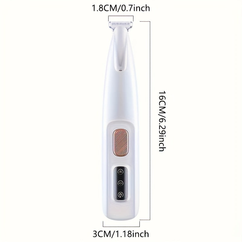 Low-Noise Pet Clipper for Dogs & Cats: Quiet Operation Reduces Stress, Rounded Blade Prevents Skin Irritation, 90-Min Runtime + Spare Blade Included