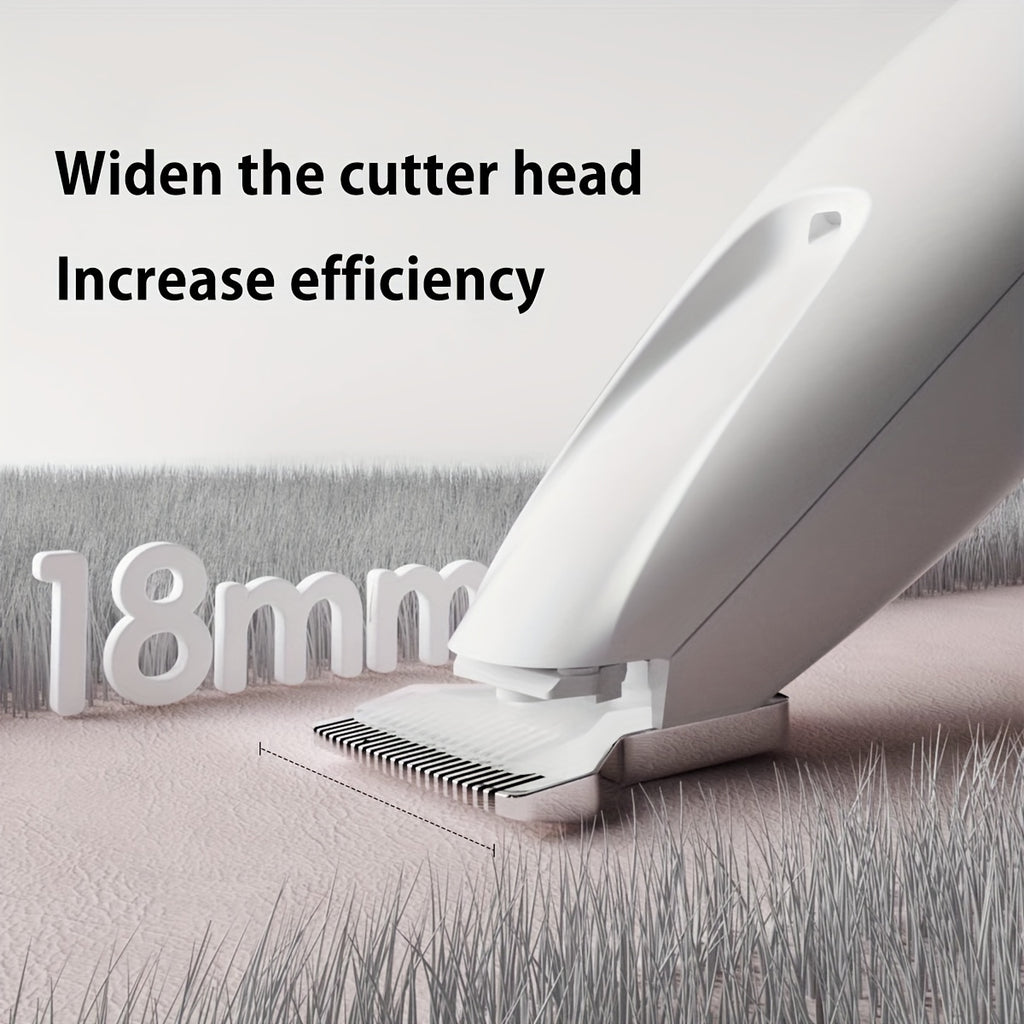 Low-Noise Pet Clipper for Dogs & Cats: Quiet Operation Reduces Stress, Rounded Blade Prevents Skin Irritation, 90-Min Runtime + Spare Blade Included