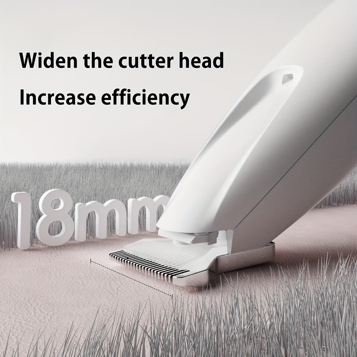 Low-Noise Pet Clipper for Dogs & Cats: Quiet Operation Reduces Stress, Rounded Blade Prevents Skin Irritation, 90-Min Runtime + Spare Blade Included