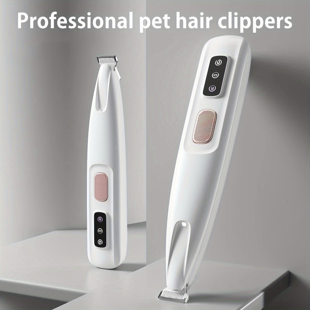 Low-Noise Pet Clipper for Dogs & Cats: Quiet Operation Reduces Stress, Rounded Blade Prevents Skin Irritation, 90-Min Runtime + Spare Blade Included