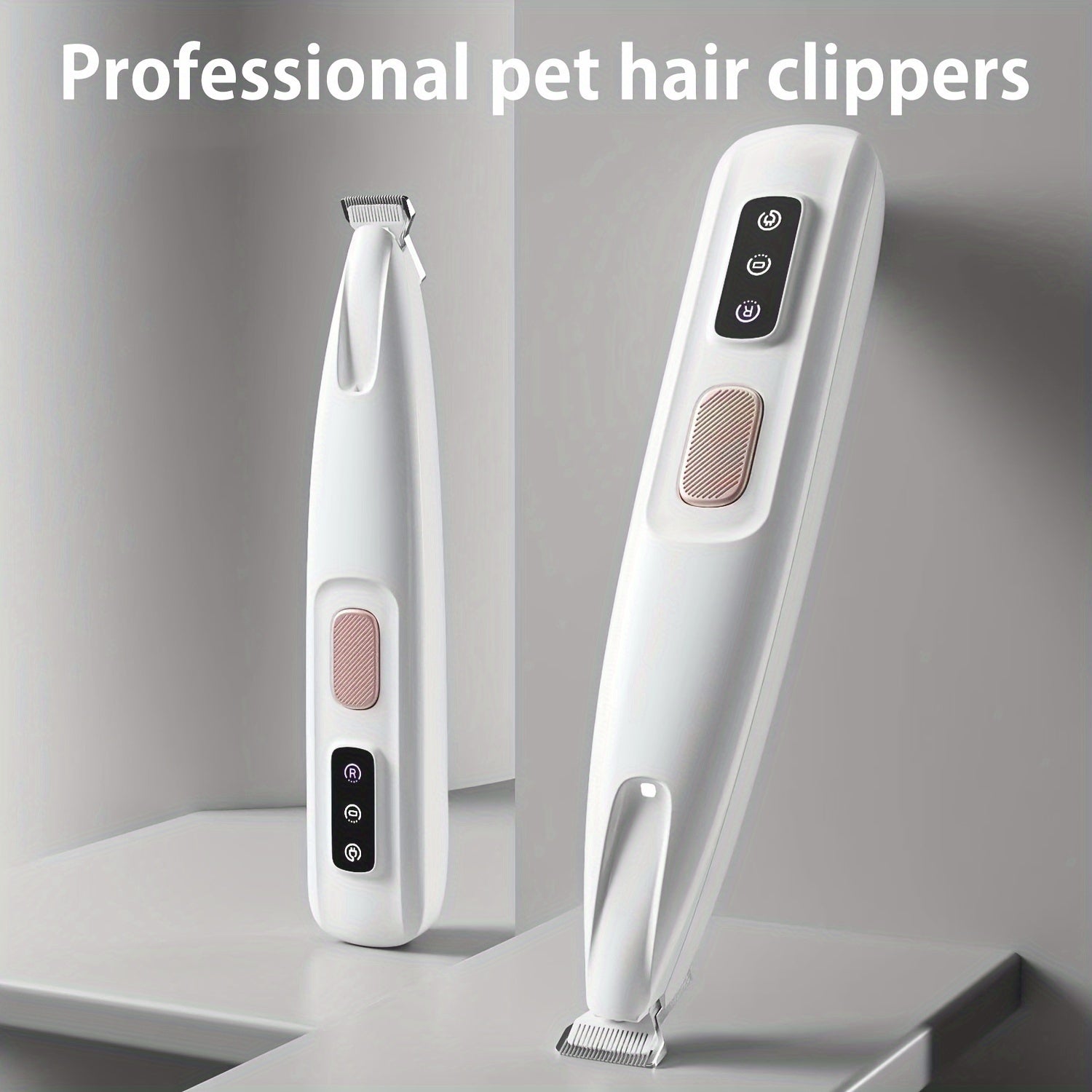 Low-Noise Pet Clipper for Dogs & Cats: Quiet Operation Reduces Stress, Rounded Blade Prevents Skin Irritation, 90-Min Runtime + Spare Blade Included