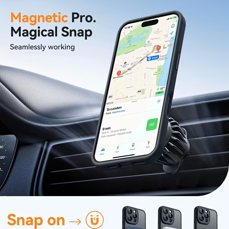 iPhone 14 Pro - High-end Magnetic Silicone Protective Case | Matte Semi-transparent Design | Anti-drop and Anti-scuff | Strong Magnetic Adhesion | Lightweight and Comfortable Feel