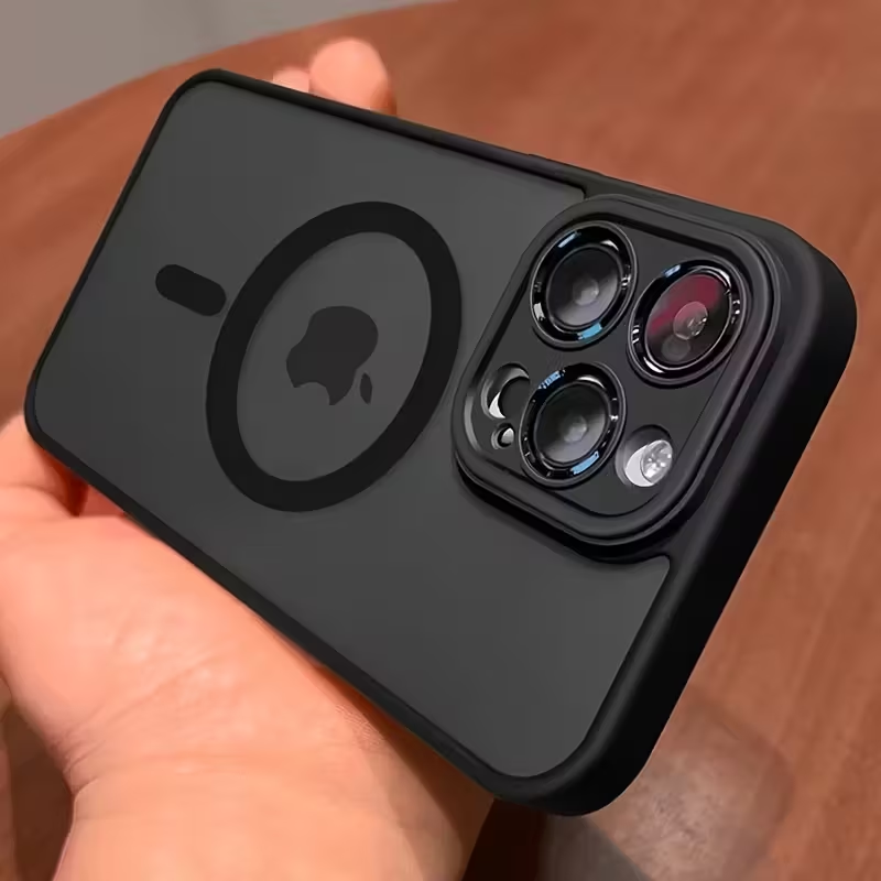 iPhone 14 Plus - High-end Magnetic Silicone Protective Case | Matte Semi-transparent Design | Anti-drop and Anti-scuff | Strong Magnetic Adhesion | Lightweight and Comfortable Feel