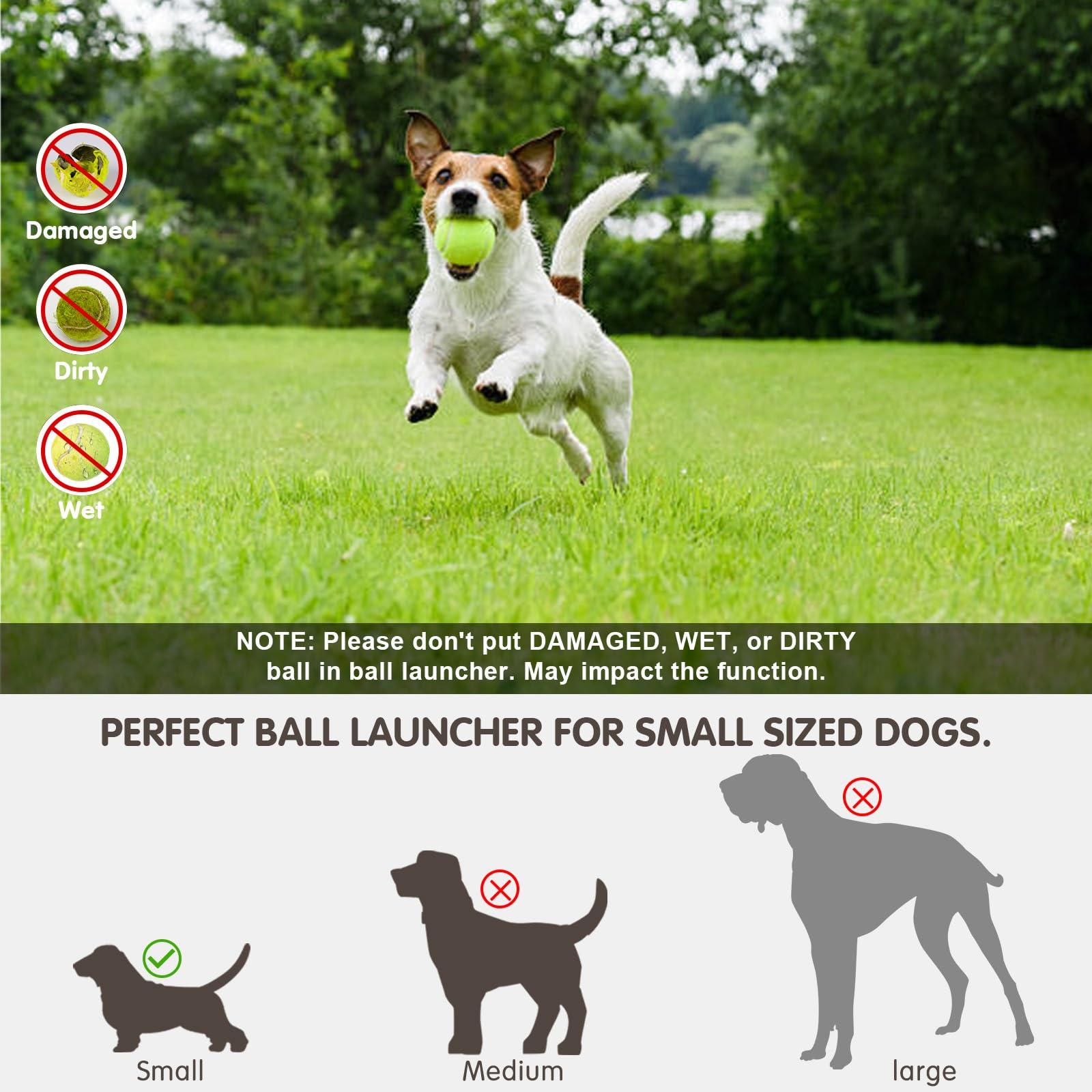 Automatic Dog Ball Launcher with 15 Mini Tennis Balls & Mesh Bag – Rechargeable Pet Toy for Small Dogs, Adjustable Launch Distance, Interactive Play (Light Green)