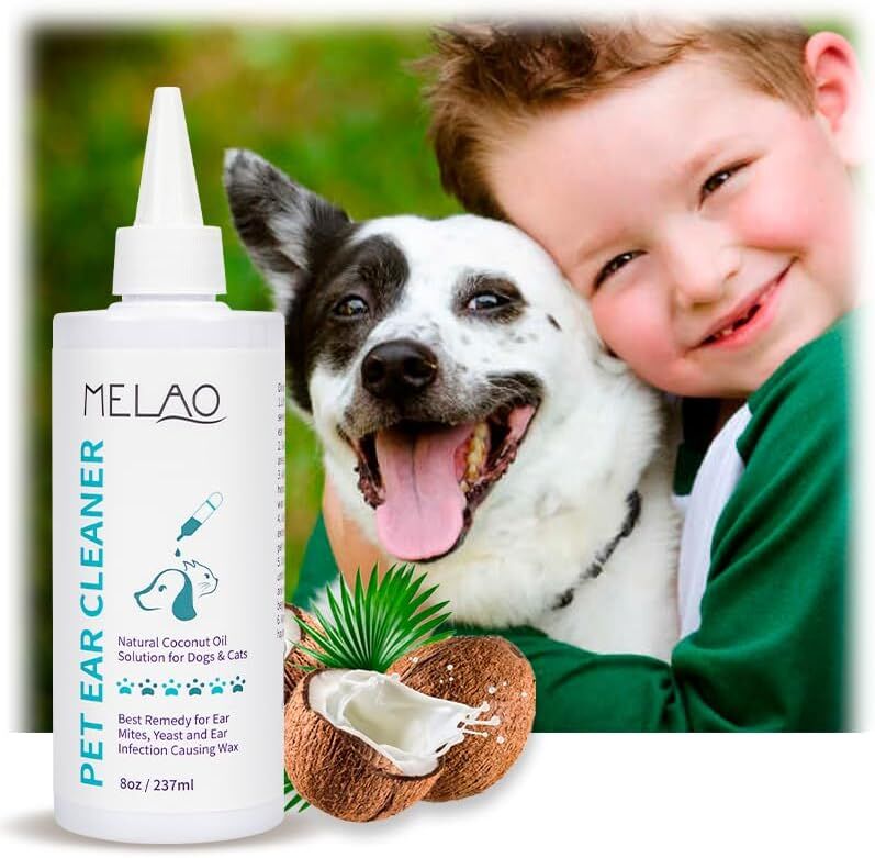 pet products Pet products Ear Cleanser for Dogs and Cats – Gentle Daily Ear Wash – Long Nozzle for Deep Ear Cleaning – Removes Wax, Odor & Moisture