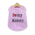 Pet products 4-Piece Pet Vest Set for Summer - Includes 4 Versatile Vests with I ❤️ my Mommy Message, Lightweight Breathable Fabric Perfect for Dogs and Cats in Warm Weather（S）