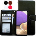 Compatible with Samsung Galaxy A32 5G Leather Case Black Protection Cover
