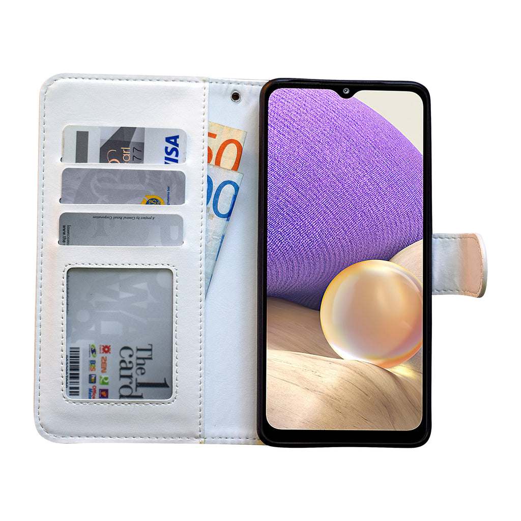 Compatible with Samsung Galaxy A32 5G Leather Case Black Protection Cover