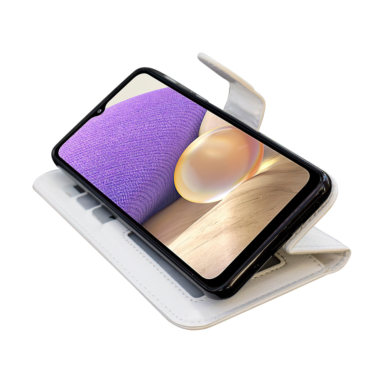 Compatible with Samsung Galaxy A32 5G Leather Case Black Protection Cover