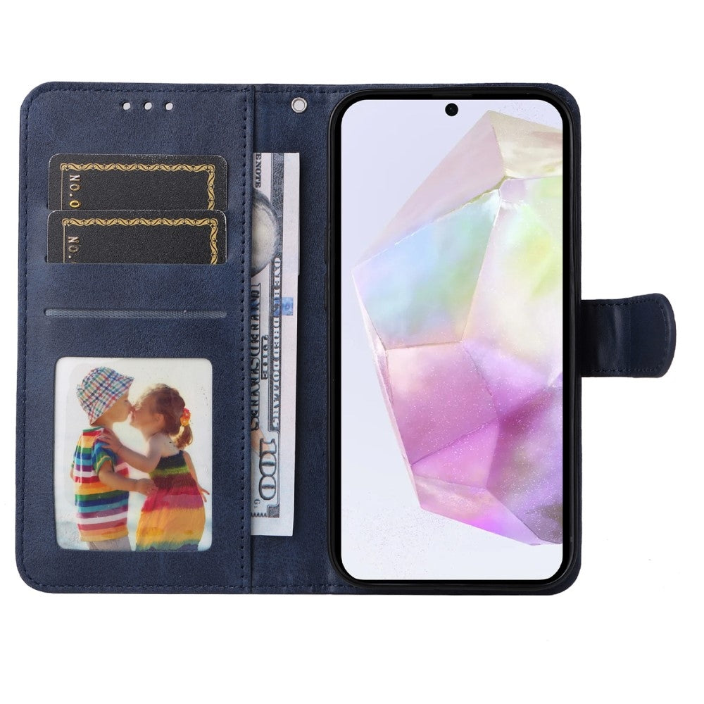 Compatible with Samsung A56 5G PU Leather Wallet Case Blue