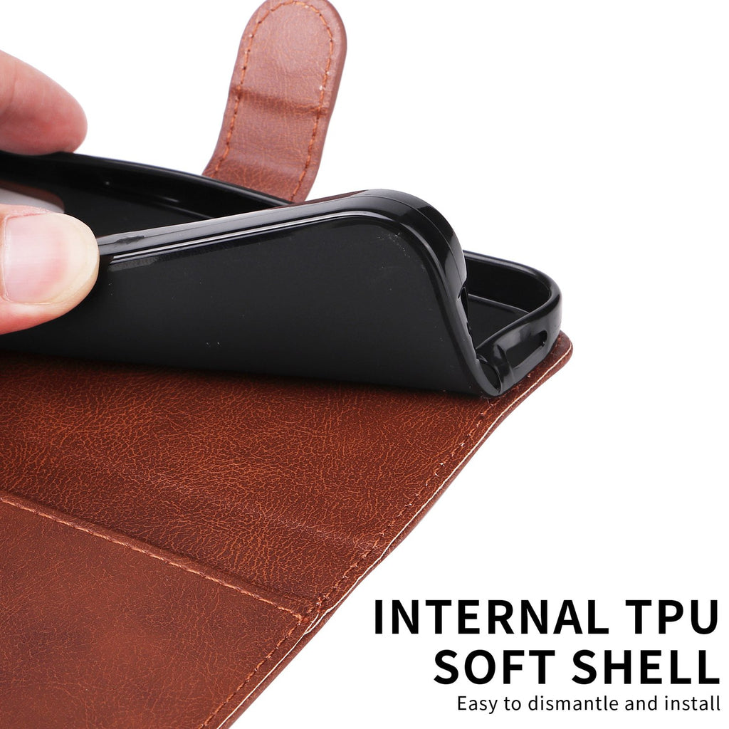Xiaomi Redmi A5 4G PU Leather Wallet Case with Card Slots MGF Brown - Compatible with Xiaomi