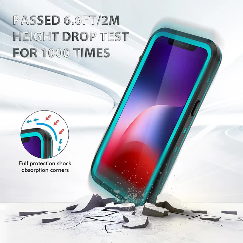 IP68 Waterproof Case for iPhone 15 14 13 12 11 Pro Max XS Max XR 7 8 RedPepper Transparent Protection Diving Underwater Swimming Outdoor Sports Grass Blue Grass Blue i-Phone 13