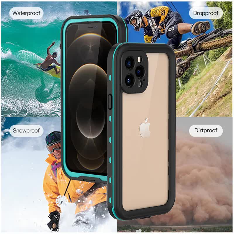IP68 Waterproof Case for iPhone 15 14 13 12 11 Pro Max XS Max XR 7 8 RedPepper Transparent Protection Diving Underwater Swimming Outdoor Sports Grass Blue Grass Blue i-Phone 15