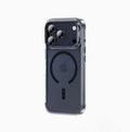 Phone case for iPhone 17 Pro Max with stand and camera control cover, MagSafe compatible, shockproof magnetic case, scratch resistant (black).