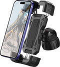 Bicycle phone mount - Motorcycle phone mount - Phone holder - Bicycle phone mount - Motorcycle phone mount - Adjustable - Universal - Handlebar - Black - Compatible with 4.7 to 6.8 inch phones