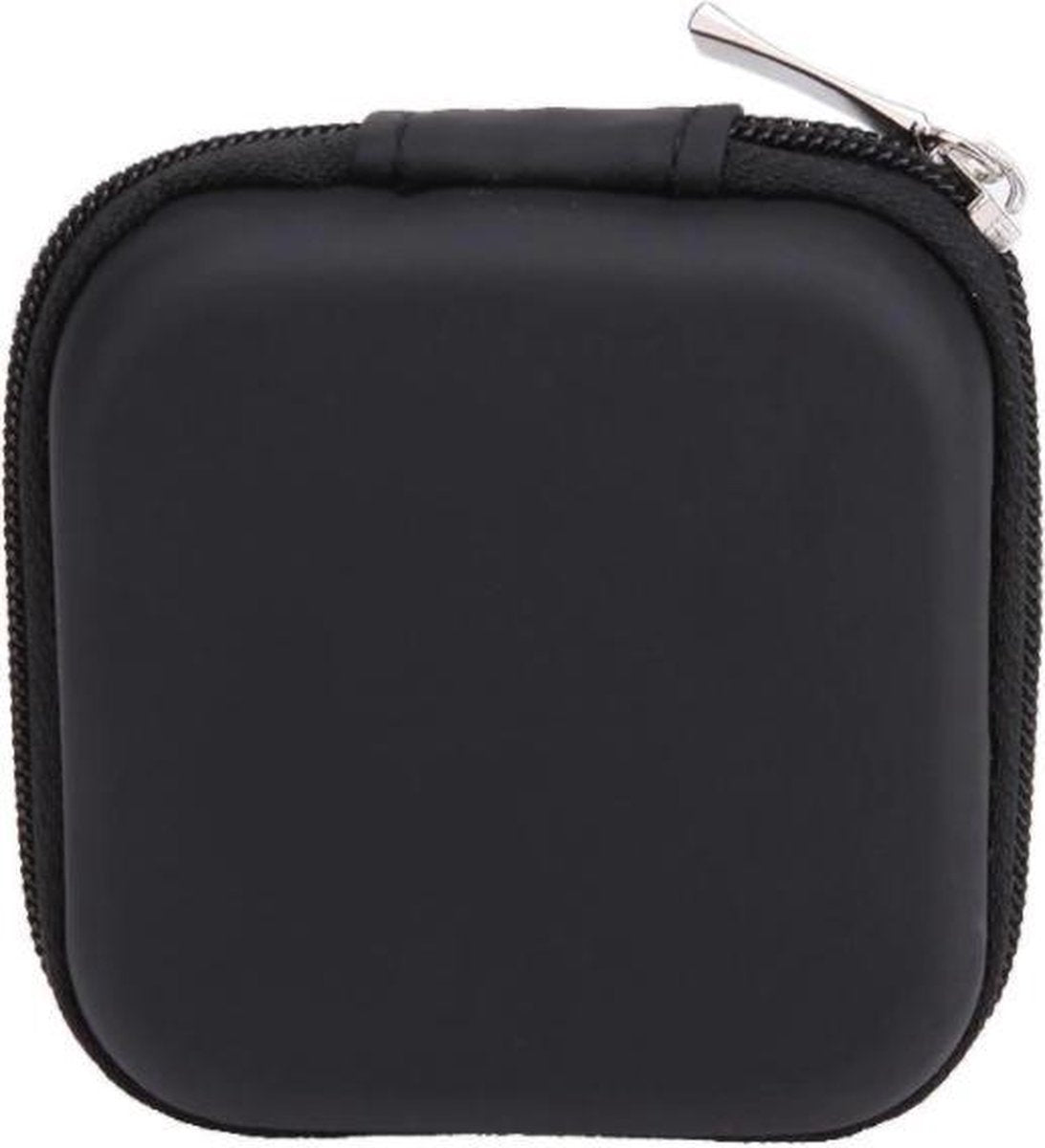 Hard Case Earphone Case | Storage Bag for Earphones | Cable Pouch | Storage Case for Cable | In-Ear Earphones | Key Holder | Coin Holder | Keys | Coins | Travel Bag | Black | Storage Bag | Storage Space | Phone Accessories | Electronics Protector