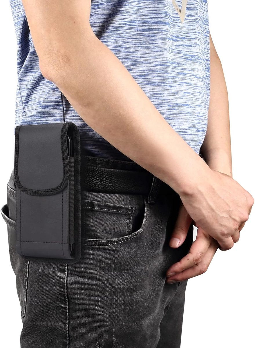 1 piece - 16.3*1.8*8.3 cm - Phone Bag - Phone Holster Bag - Waist Bag - Phone Holder for Belt Clip - Vertical Clip Holster - Men's Belt Phone Holder - Belt Clip - for 6.2-6.5 inch mobile phones - black