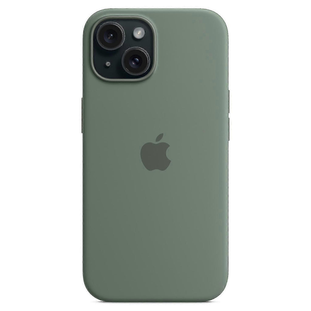 iPhone 15 Case Compatible with MagSafe Scratch-resistant Silicone Case Red Green
