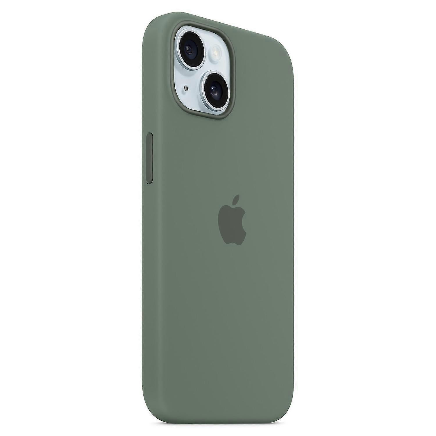 iPhone 15 Case Compatible with MagSafe Scratch-resistant Silicone Case Red Green