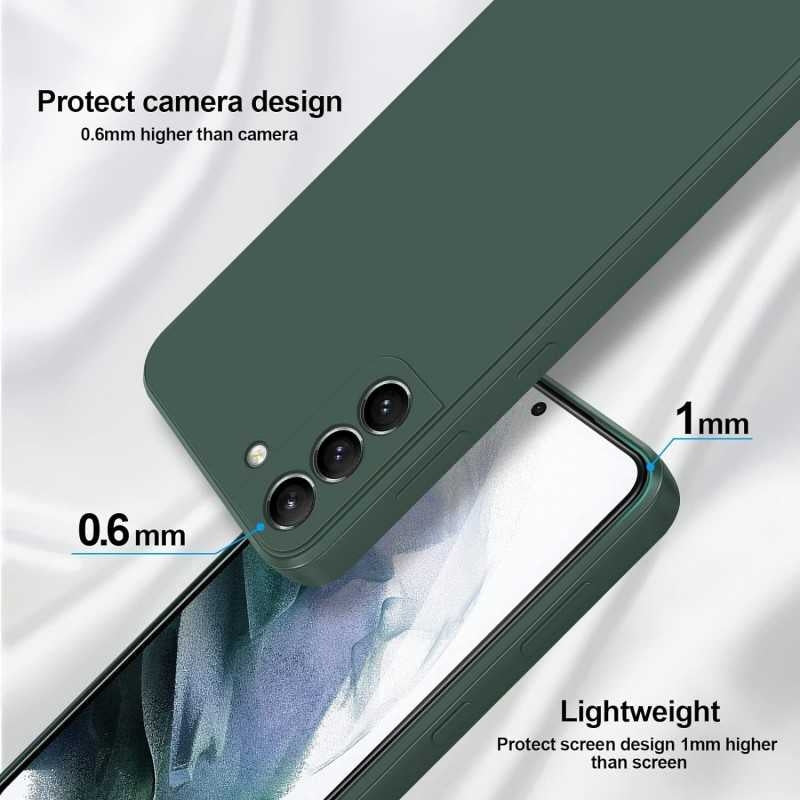 Compatible with Samsung S23 Case Samsung Green Matte Rubberized Camera Protection Liquid