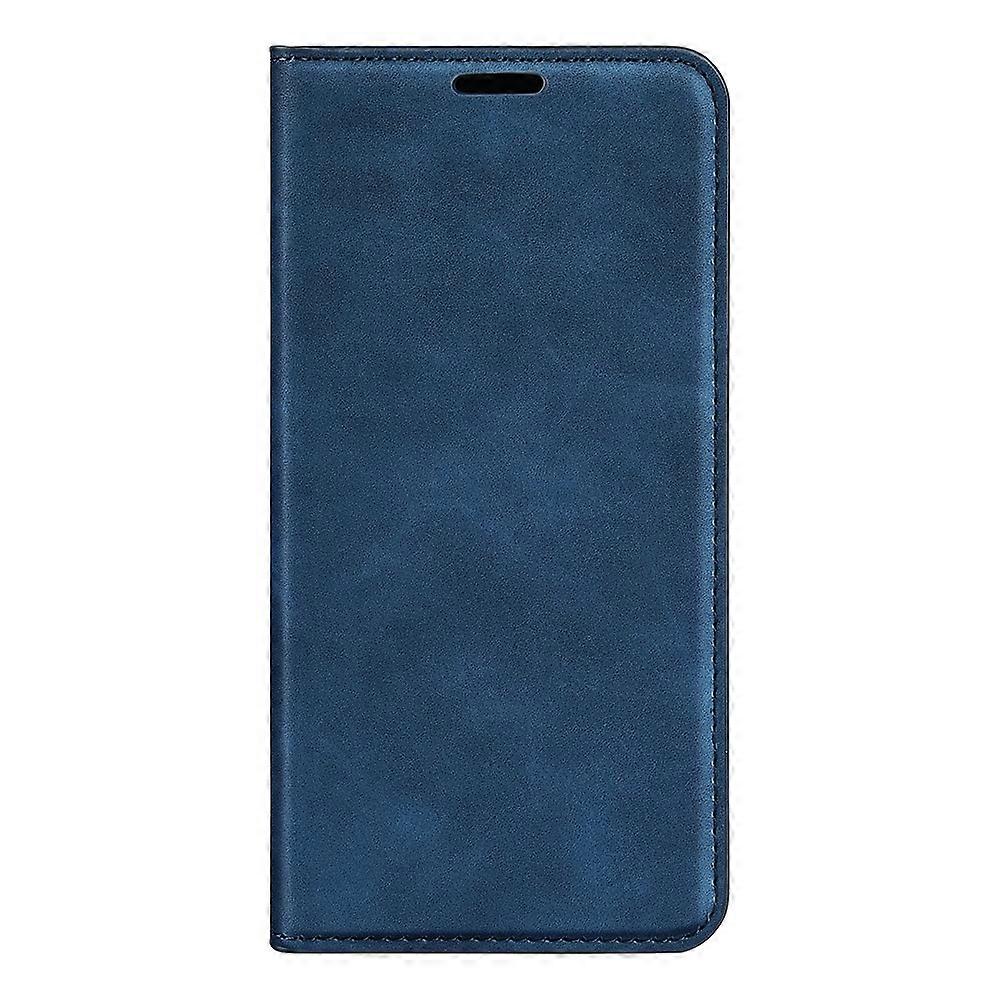 Compatible with Samsung Galaxy M34 5G Phone Case Retro Skin Magnetic Leather Dark Blue