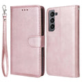 Compatible withSamsung S22 Magnetic 2-in-1 Phone Case Wallet Pink Pink Gold