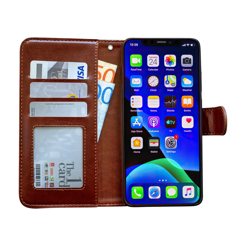 Leather Case for iPhone 12 Protection Brown