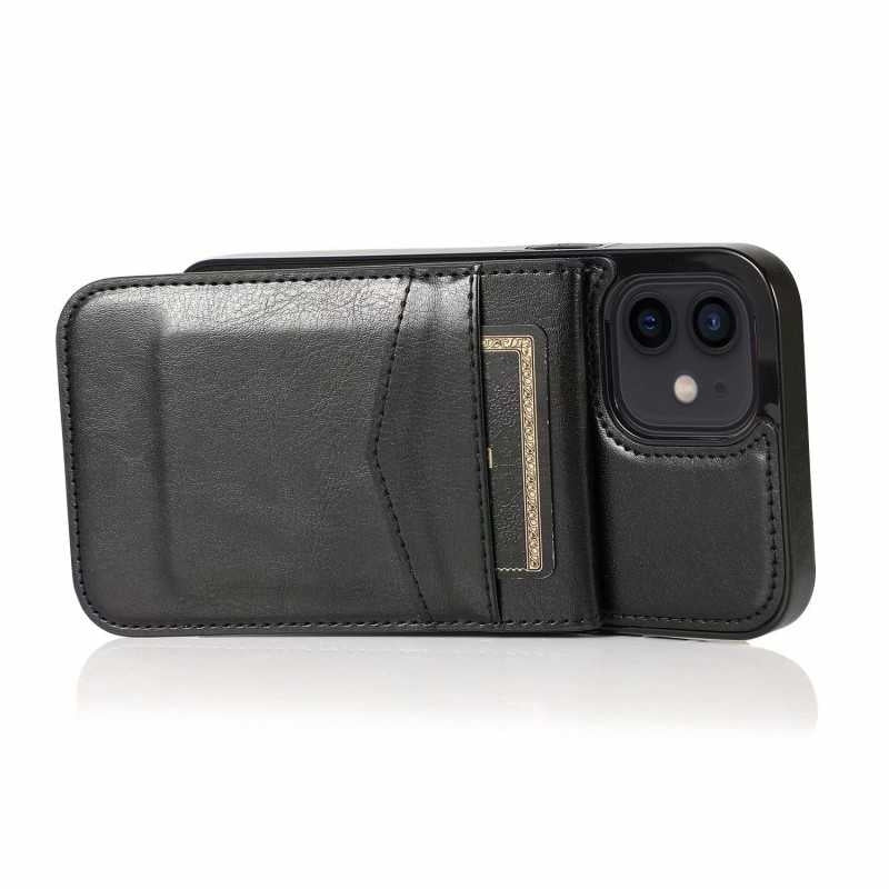 iPhone 13 Case with Card Holder Retro V3 6CK Black
