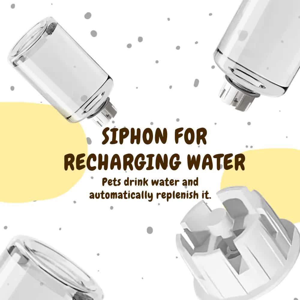 2-in-1 Automatic Pet Feeder Water Dispenser, Large Capacity Cat Dog Food Bowl with Auto Refill, Anti-clog Dry Wet Separation Pet Feeding Station + Free Pet Wipes