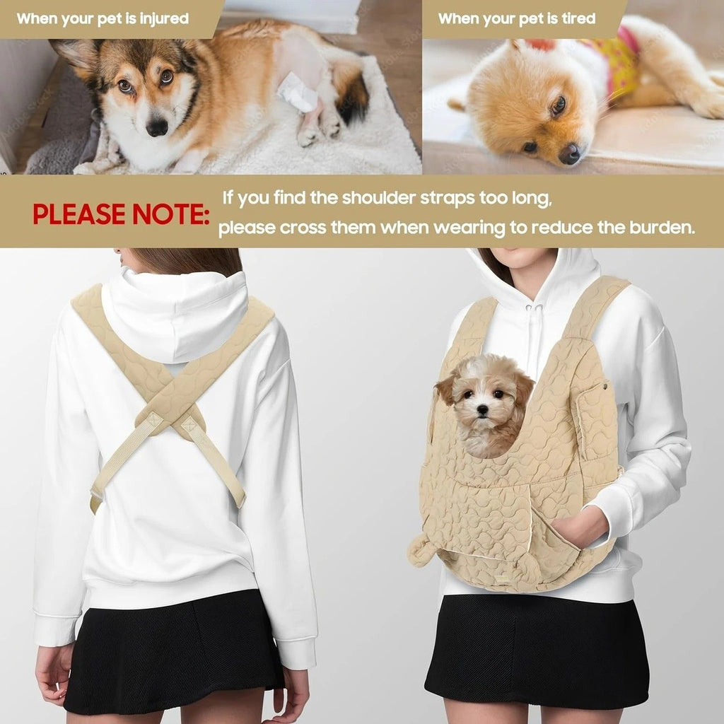 Pet Chest Carrier Front-Facing Backpack Small Dog Cat Breathable Carrier Hands-Free Sling（pink)