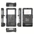 15m Waterproof Phone Case for Diving & Surfing - 1 Hour Underwater Shooting, Dual Seal, Zinc Alloy Buckle, Fits iPhone Samsung Xiaomi up to 6.9 Inch(black+black)