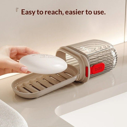 5PCS Portable Soap Case with Lid - Leak-proof Travel Soap Box, Compact Oval Soap Dispenser with Drain Holes, Transparent Lid for Easy Identification, Lightweight and Hygienic, Suitable for Camping, Gym, Bathroom, Kitchen - Durable PET Material, Bathroom S