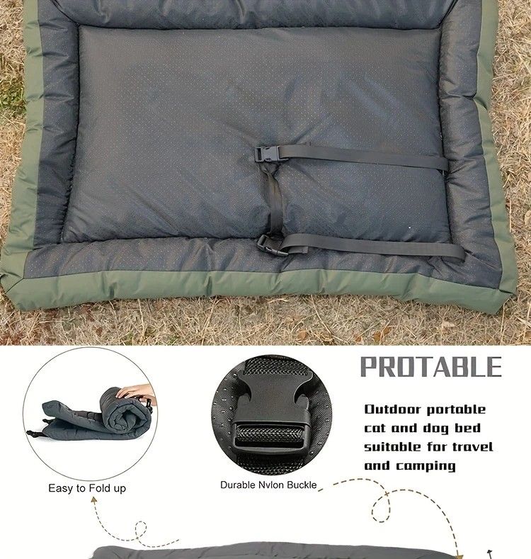 High-Quality Pet Portable Moisture-Proof Mattress, 120x80cm Large Size, Foldable for Storage, Wear-Resistant and Waterproof, All-Season Use, Suitable for Indoor and Outdoor, Ideal for Both Cats and Dogs.red