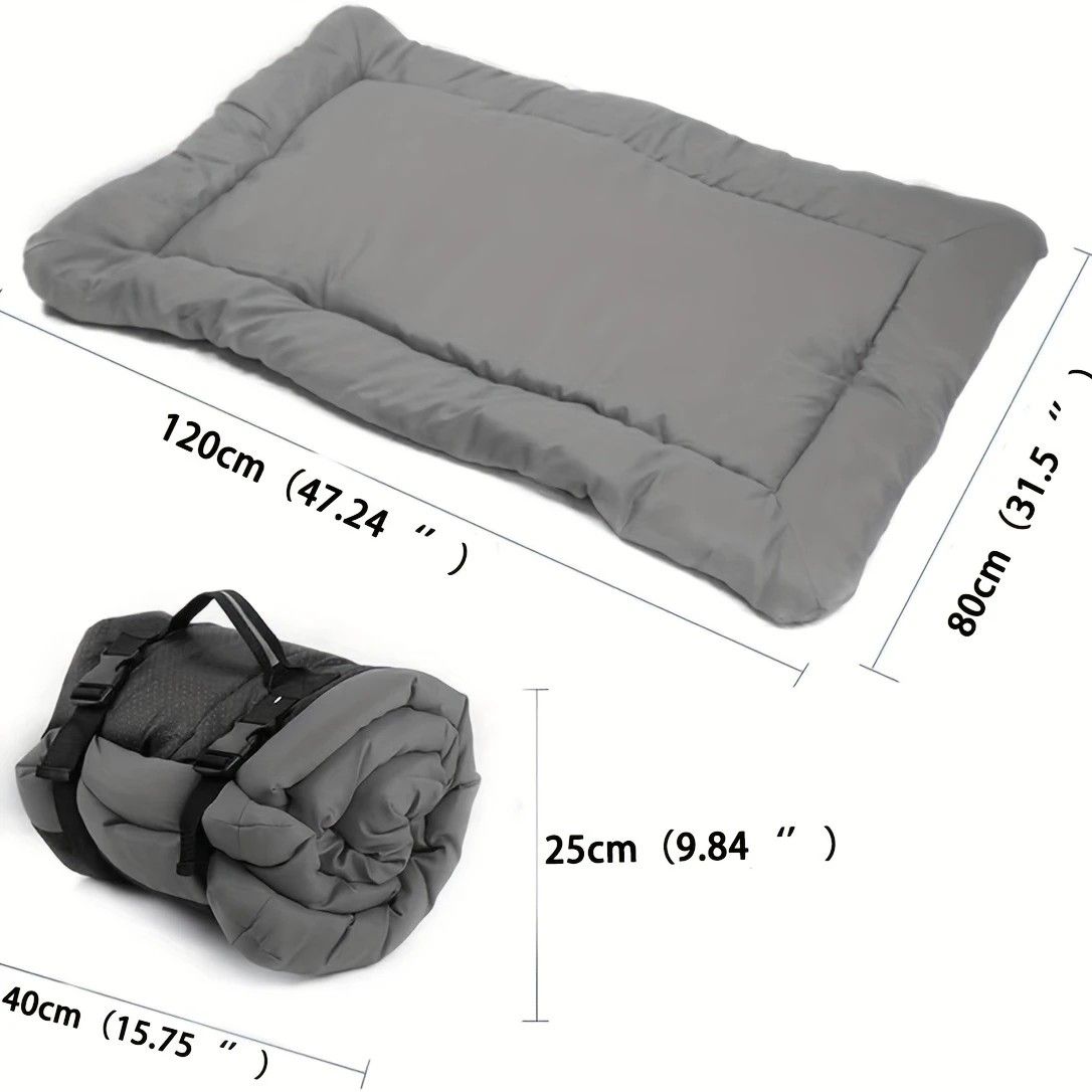 High-Quality Pet Portable Moisture-Proof Mattress, 120x80cm Large Size, Foldable for Storage, Wear-Resistant and Waterproof, All-Season Use, Suitable for Indoor and Outdoor, Ideal for Both Cats and Dogs.GREY