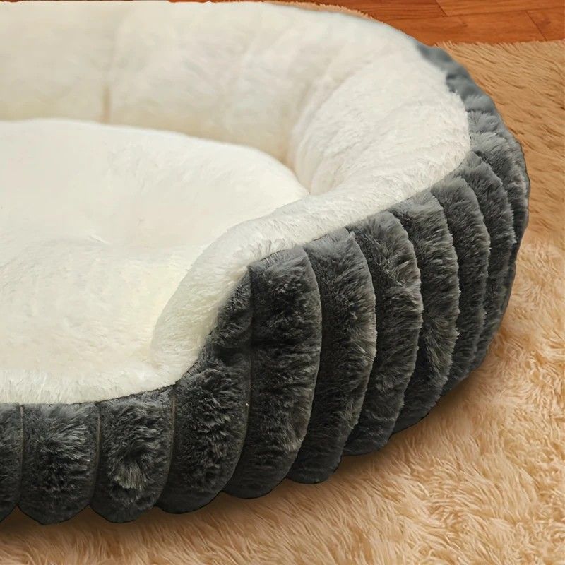 Pet owners are searching: Winter thick rabbit fur pet bed, ultimate cold-proof warmth solution(pink   No. M)