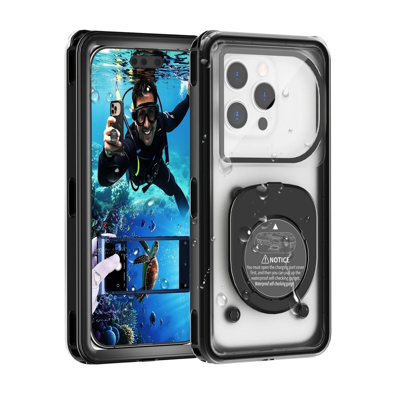 Newly Upgraded IPX8 Diving Phone Case, 15m Waterproof, 6.9-inch Universal, Surfing Swimming Underwater Photography, Shockproof and Scratch-Resistant.light GREEN
