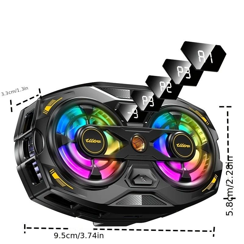 New Dual-Fan Phone Cooler with Digital Display – Designed for Gamers and Live Streamers.