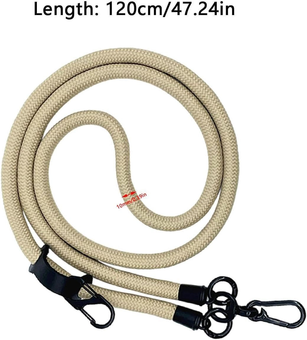 Thick Rope Phone Lanyard - 10MM Mobile Strap with Spacer Holder | Neck Holder for Travel and Anti-Theft Camel
