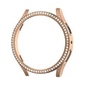 Compatible with Samsung Galaxy Watch 6 5 4 40mm Case PC Single Row Diamond-Coated Shiny Protection Rose Gold Galaxy Watch6 40mm