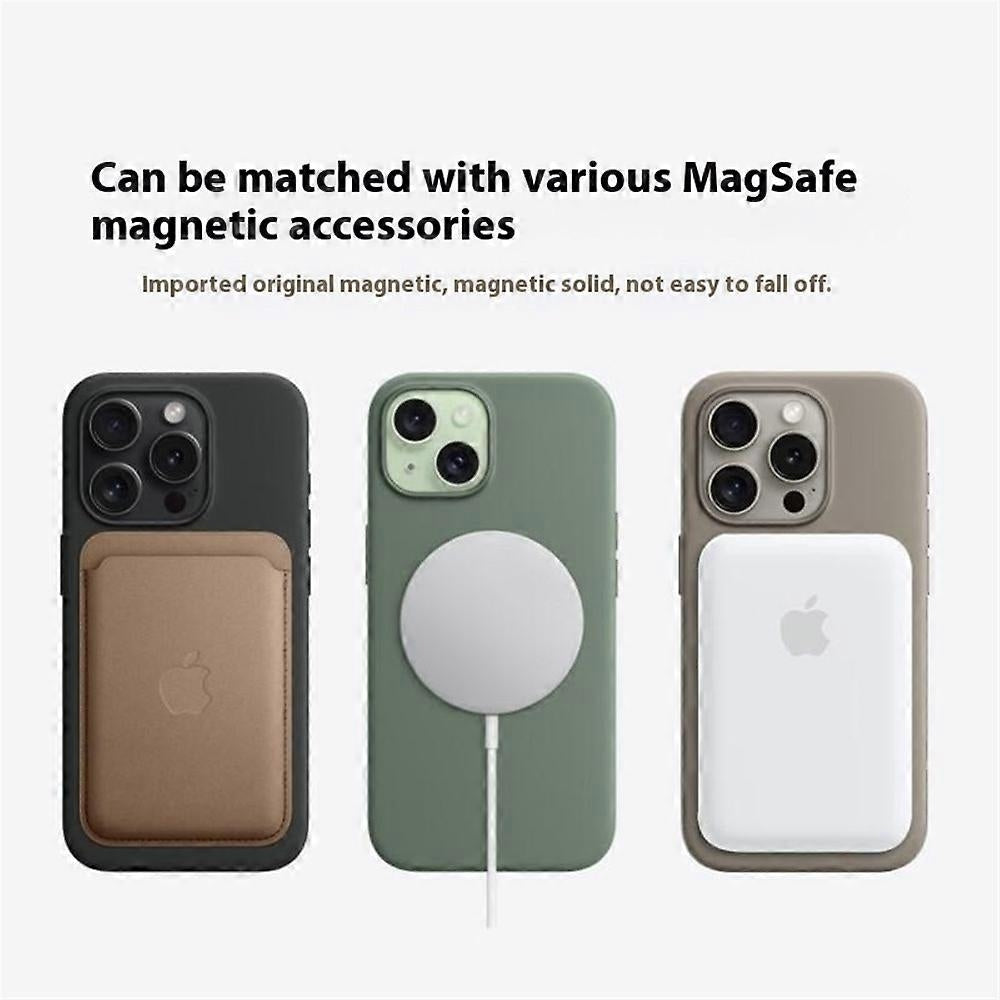 Compatible with iPhone 15 Pro Case MagSafe Liquid Silicone Back [Induction Popover] - Perfect Baby Blue_MGF Baby Blue